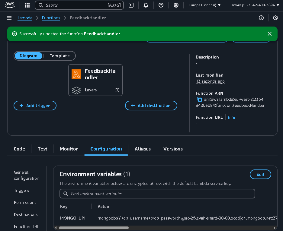 Lambda Function Setup
